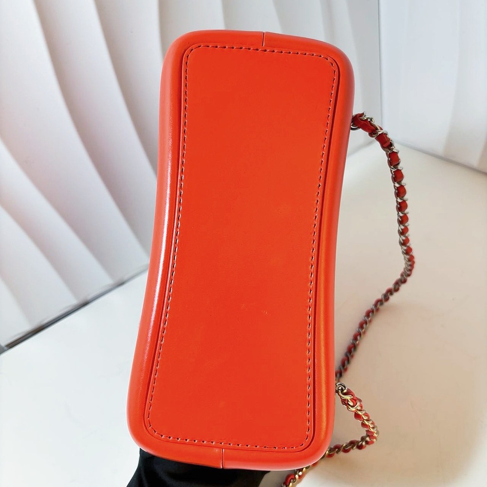 Chanel Red Quilted Leather Bucket Backpack - Picture 10 of 12